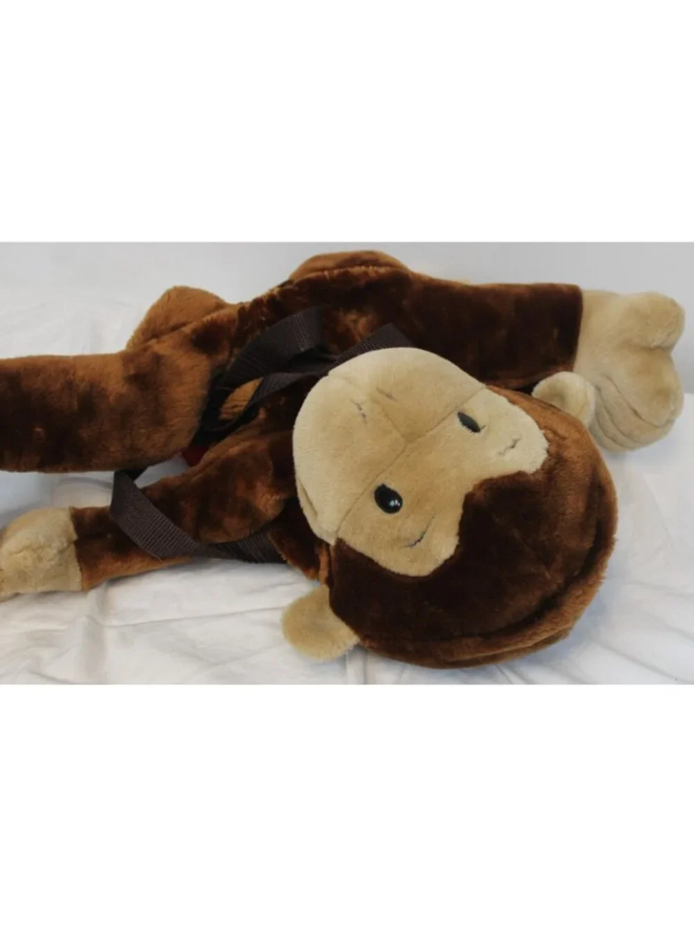 Vtg Curious George Plush Backpack Monkey on Back Wildkin Puppet